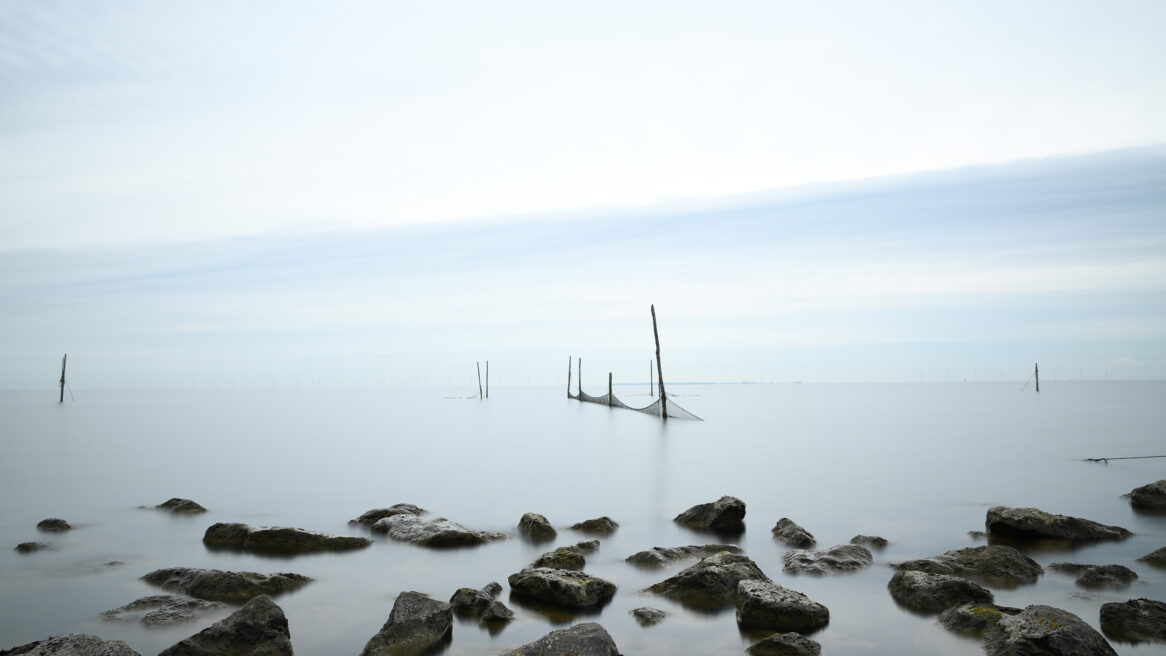 IJsselmeer tussen Lelystad en Enkhuizen bij het restaurant 10sec opname.