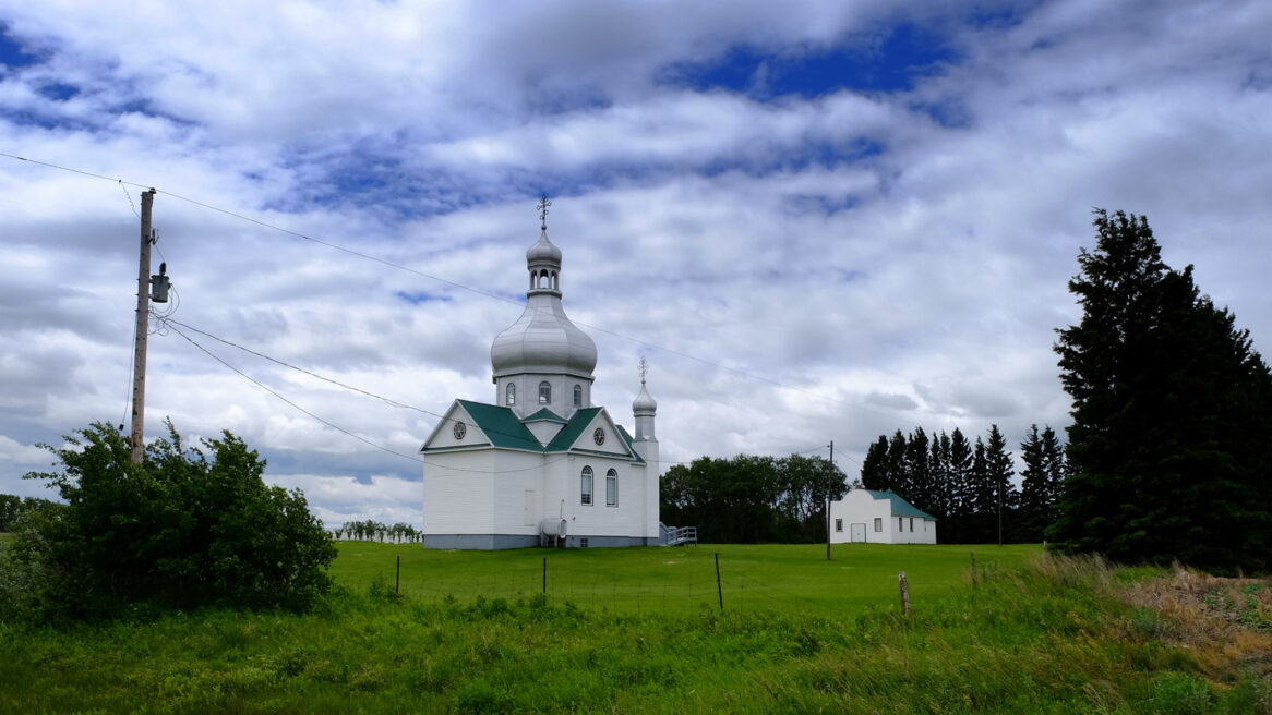 SS Peter and Paul Ukrainian Church in Isinger, Saskatchewan. Canada 2017